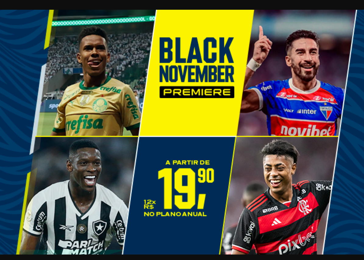 Sem saber se vai existir no ano que vem, Premiere faz promoção de Black Friday no plano anual