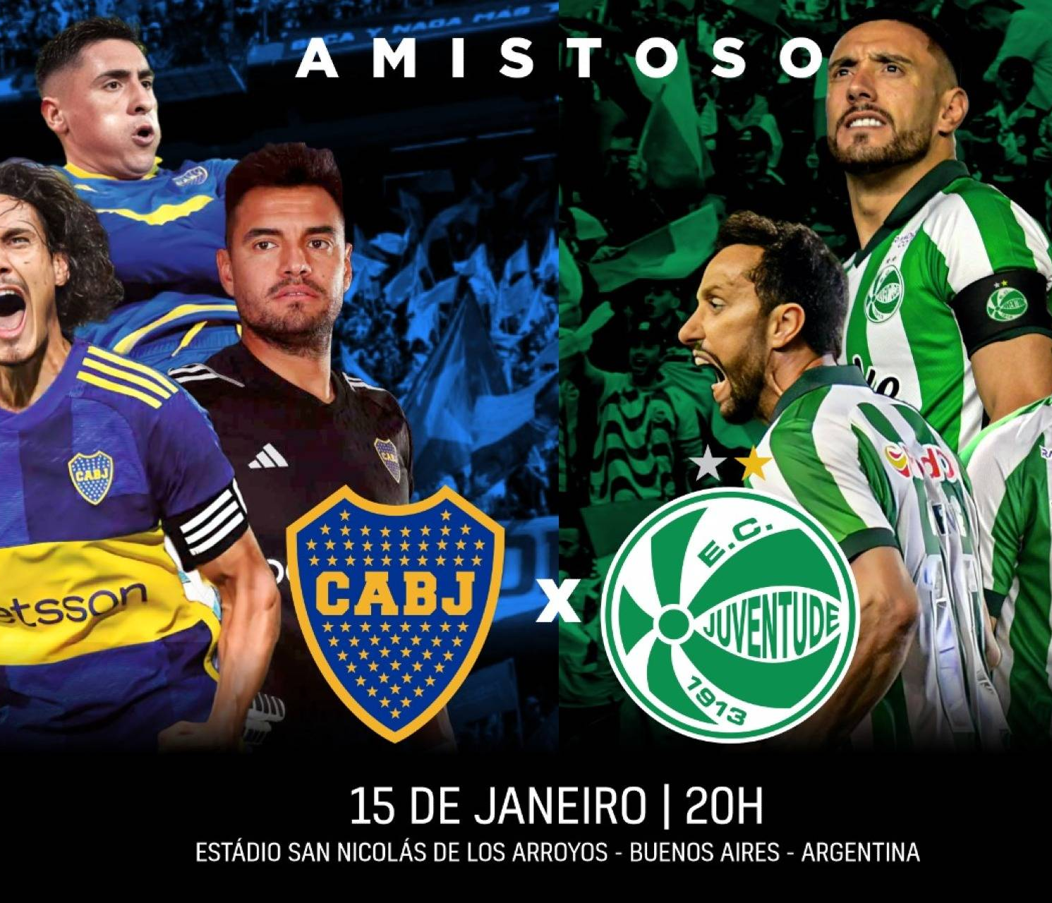 Amistoso entre Boca Juniors x Juventude será exclusivo de streaming que custa R$ 62,90/mês